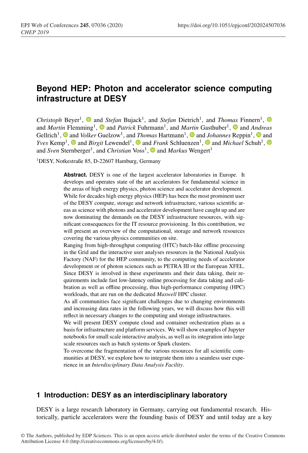 Photon and Accelerator Science Computing Infrastructure at DESY