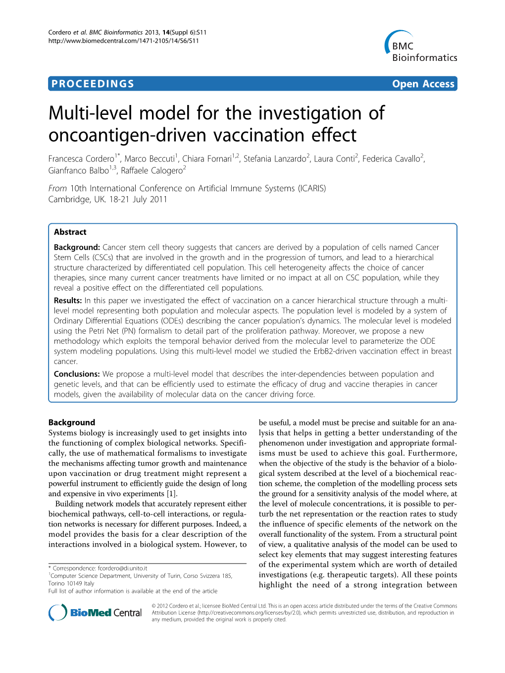 Multi-Level Model for the Investigation of Oncoantigen-Driven Vaccination