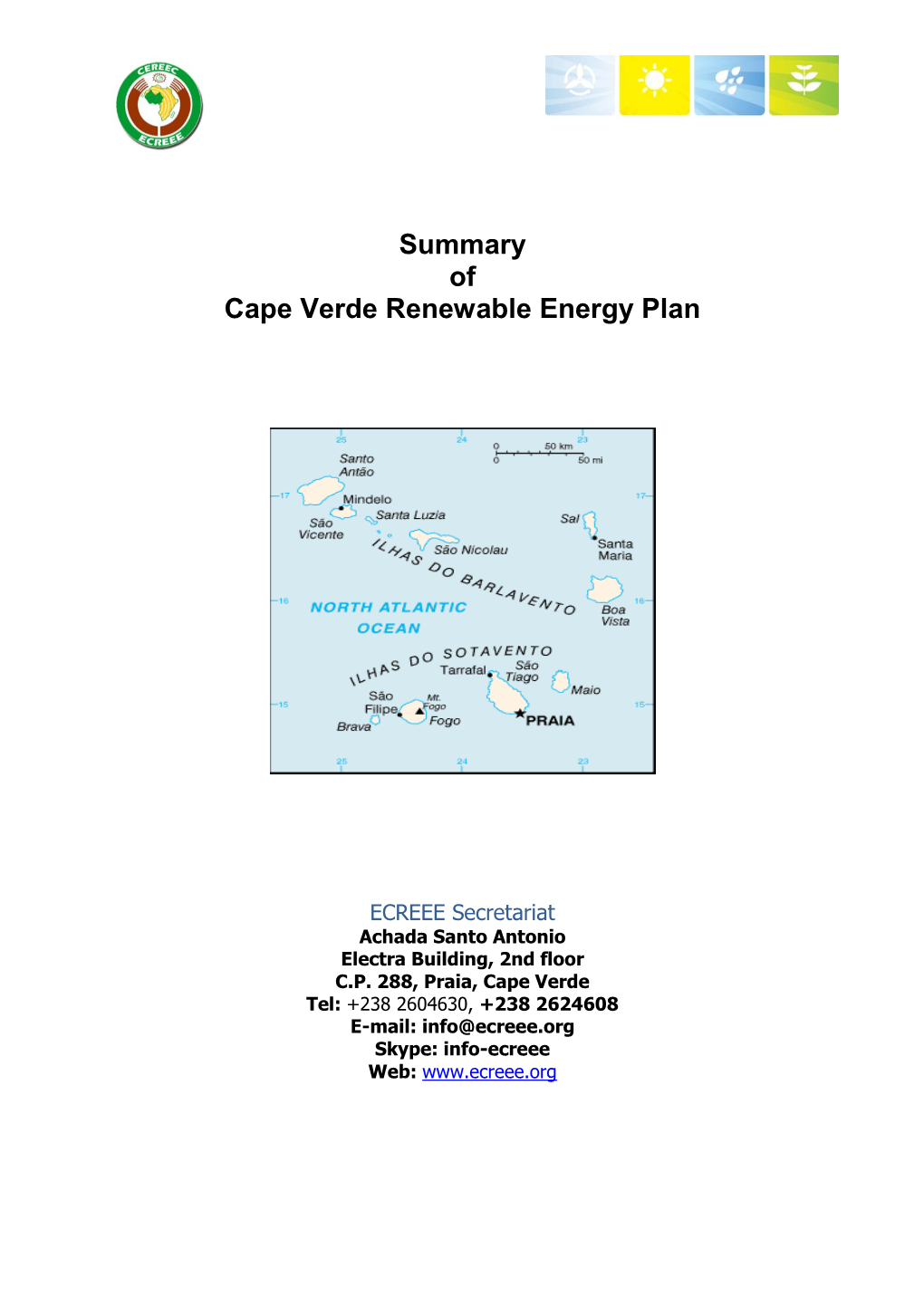 Summary of Cape Verde Renewable Energy Plan