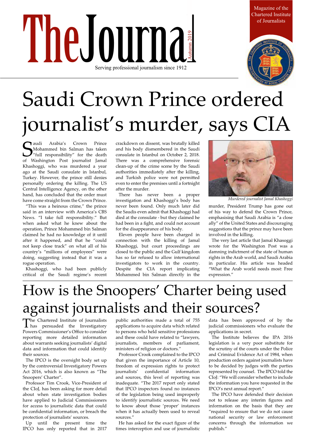 Saudi Crown Prince Ordered Journalist's Murder, Says