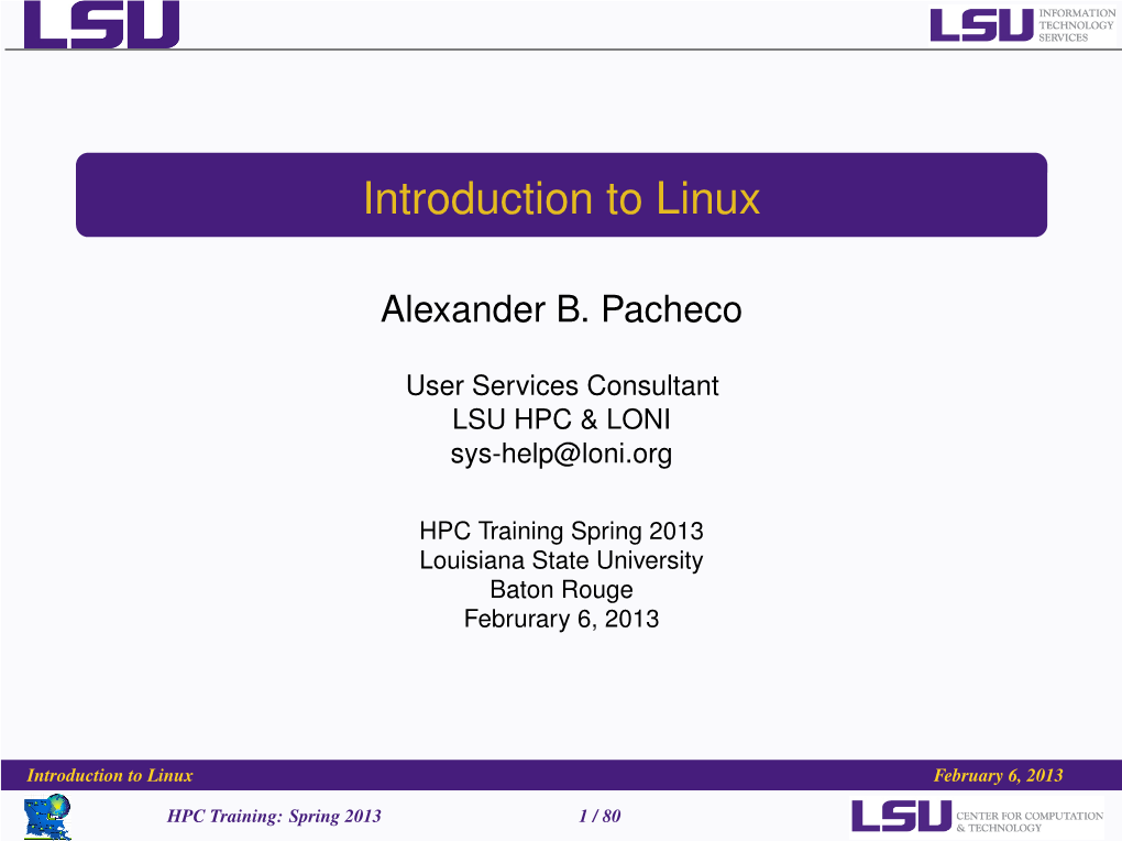 Introduction to Linux