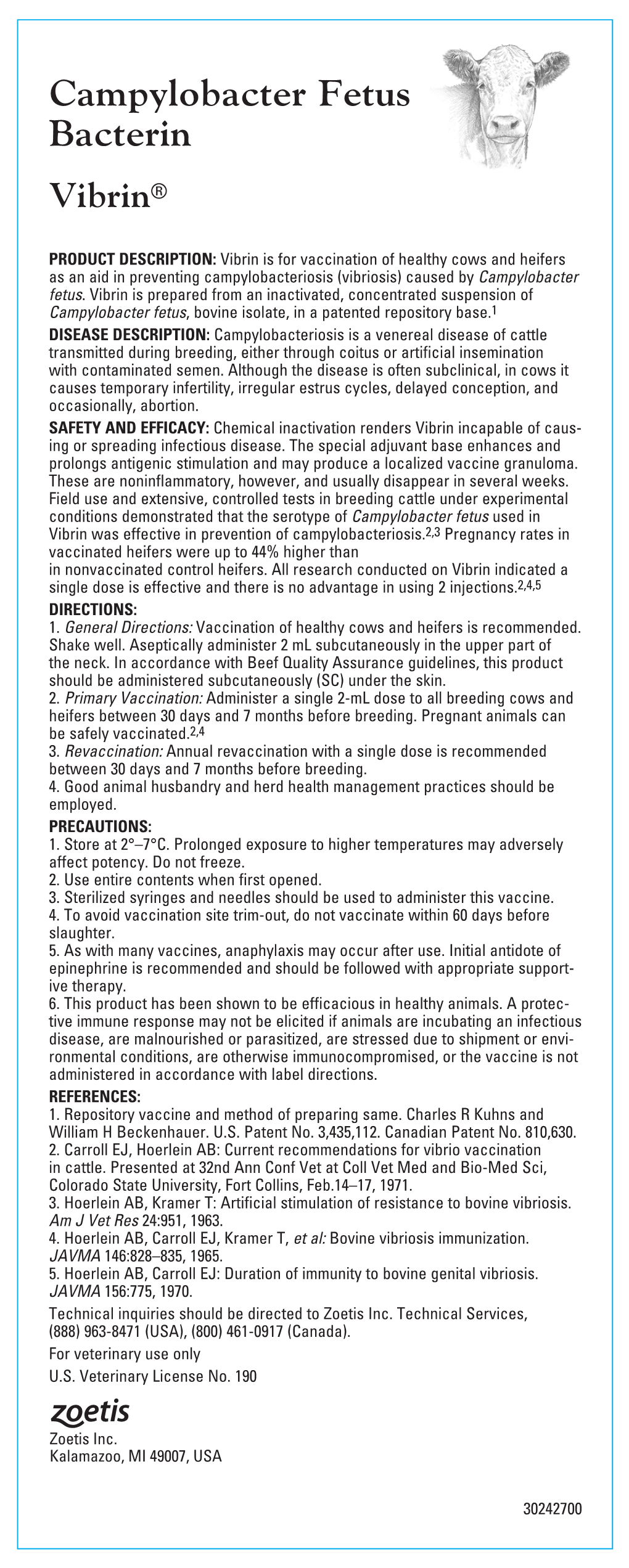 Campylobacter Fetus Bacterin Vibrin®