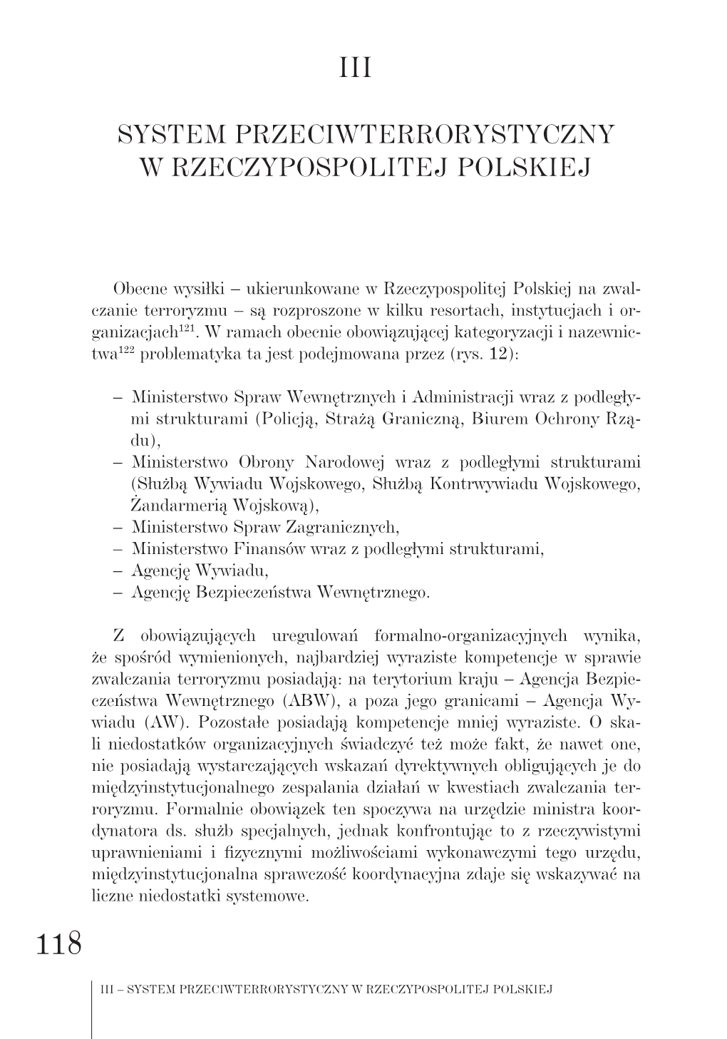 Iii. System Przeciwterrorystyczny W Rzeczypospolitej Polskiej