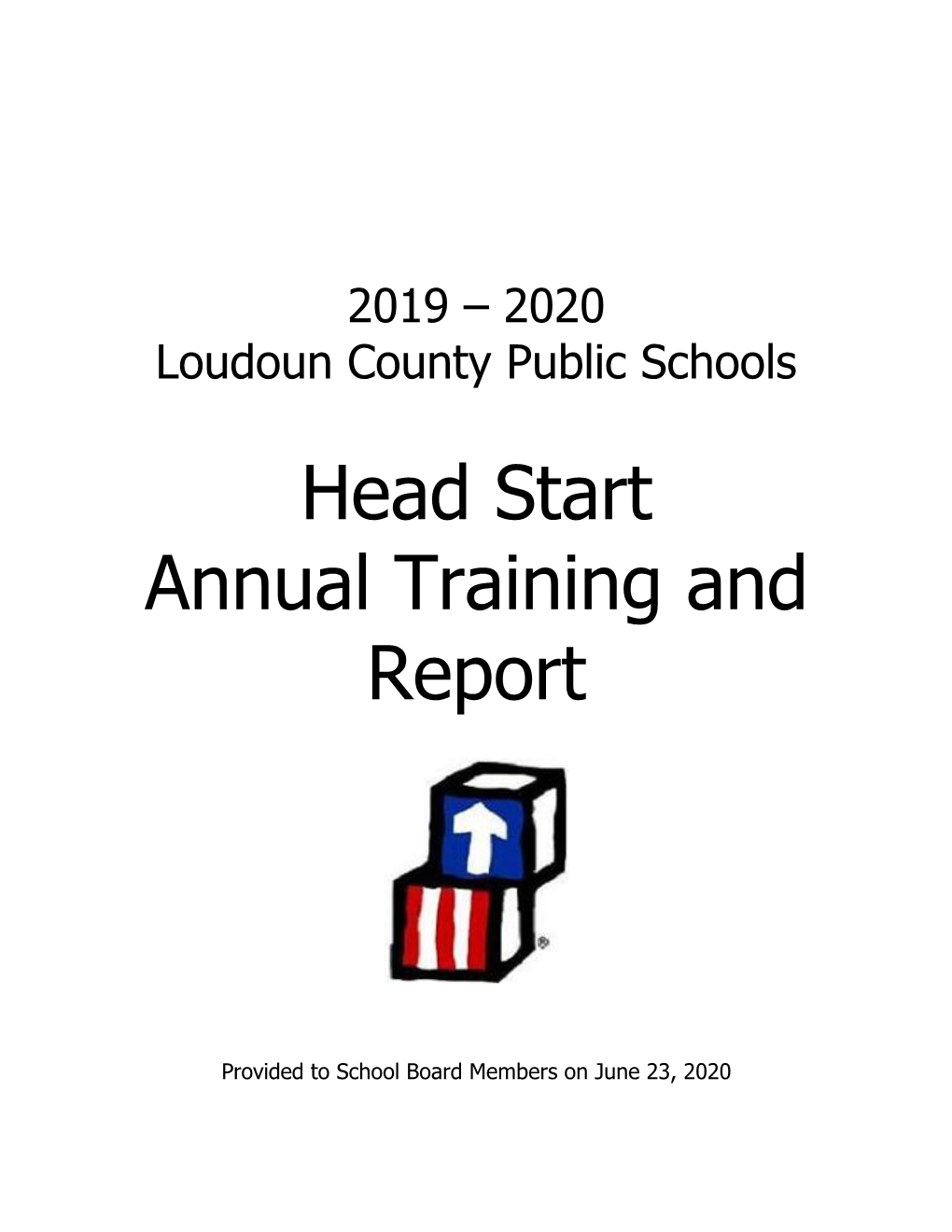 Head Start Annual Training and Report
