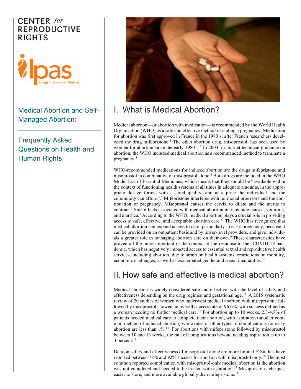 II. How Safe and Effective Is Medical Abortion?