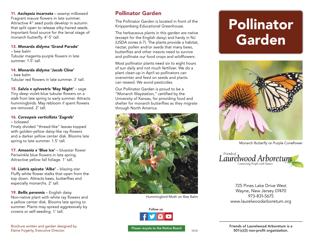 The Pollinator Garden Brochure