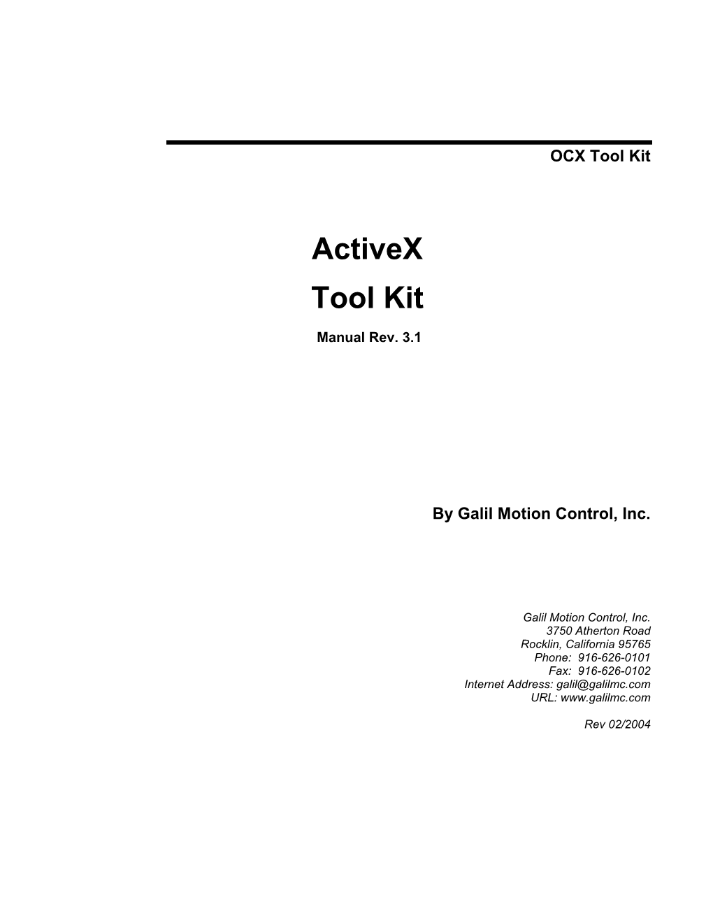 Activex Tool Kit