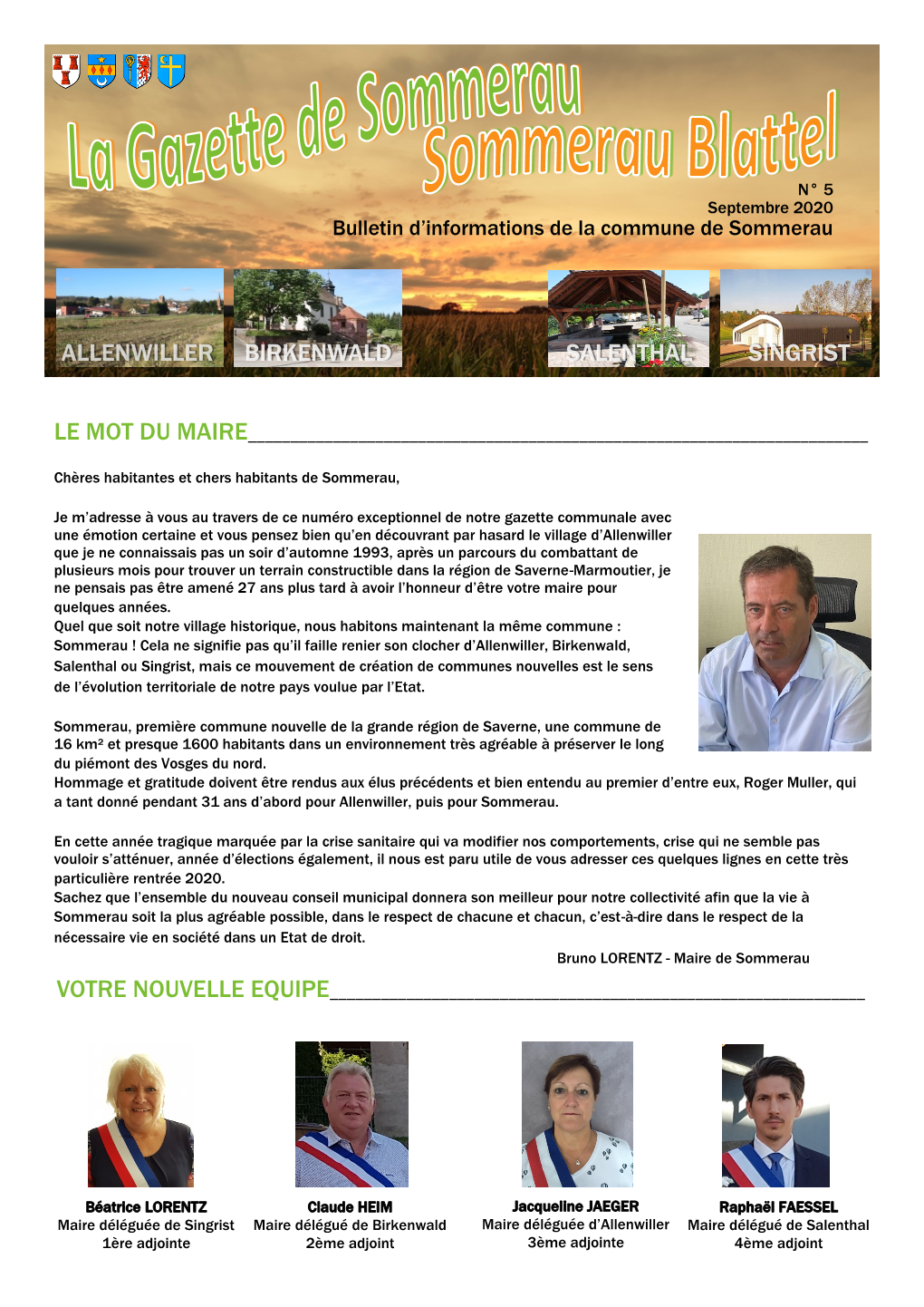 Bulletin D'informations De La Commune De Sommerau