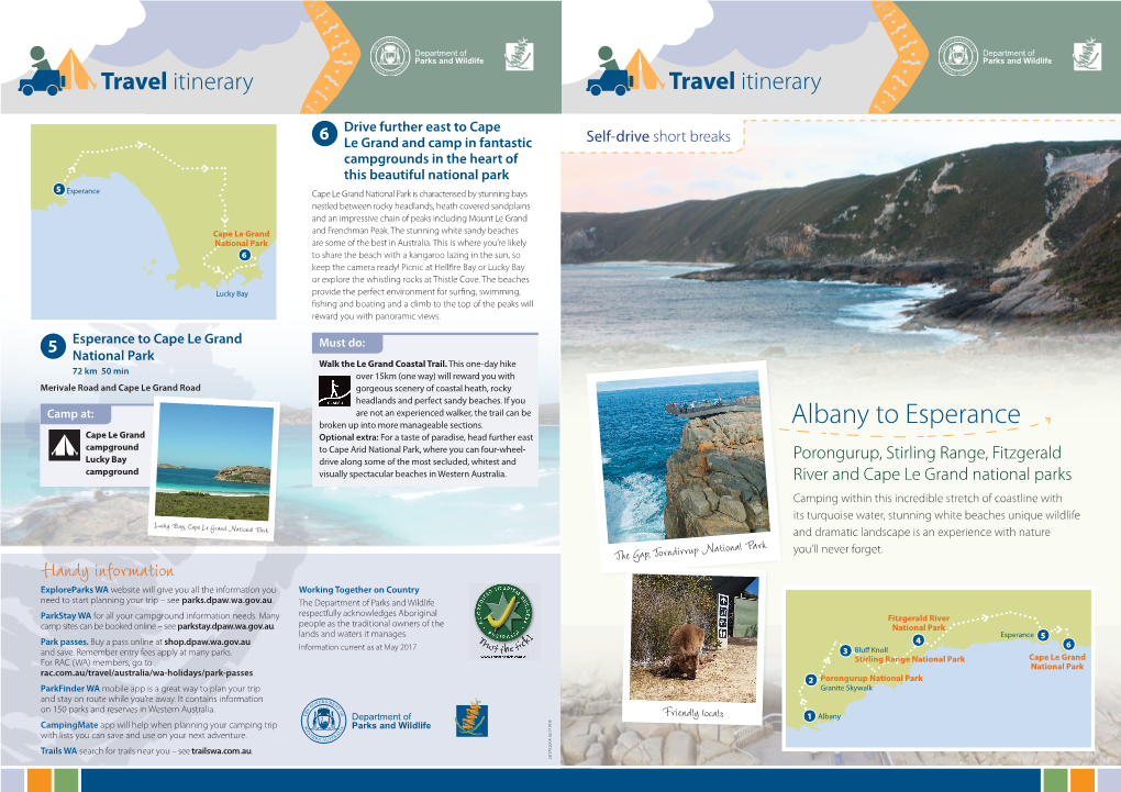 Albany to Esperance Handy Information