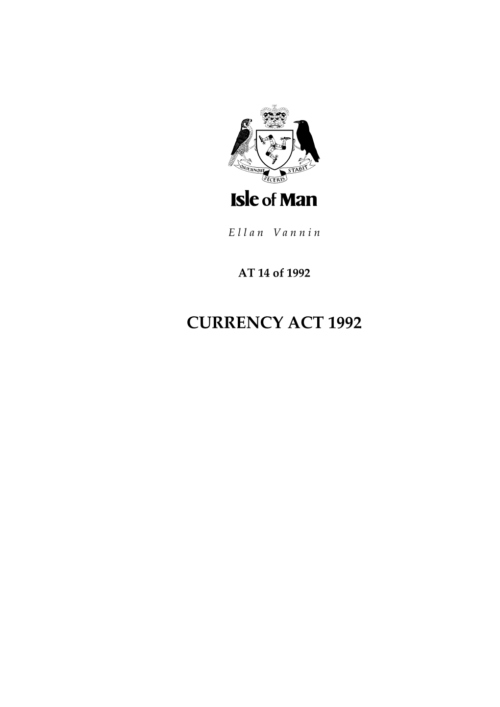 Currency Act 1992