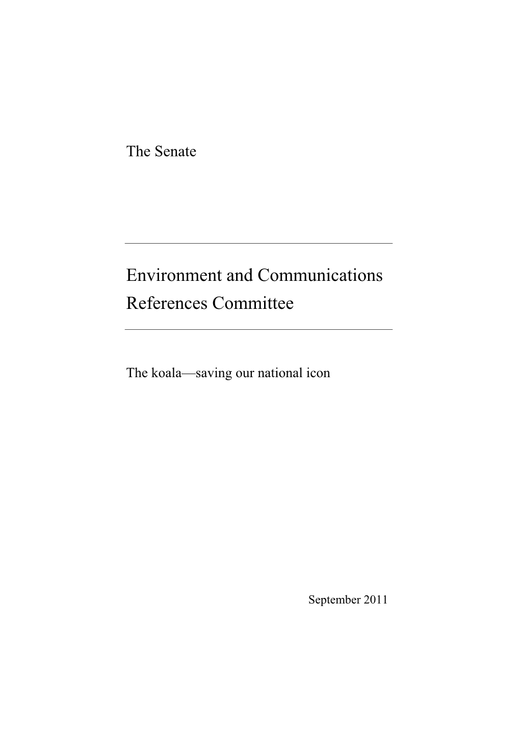 2011 Senate Report