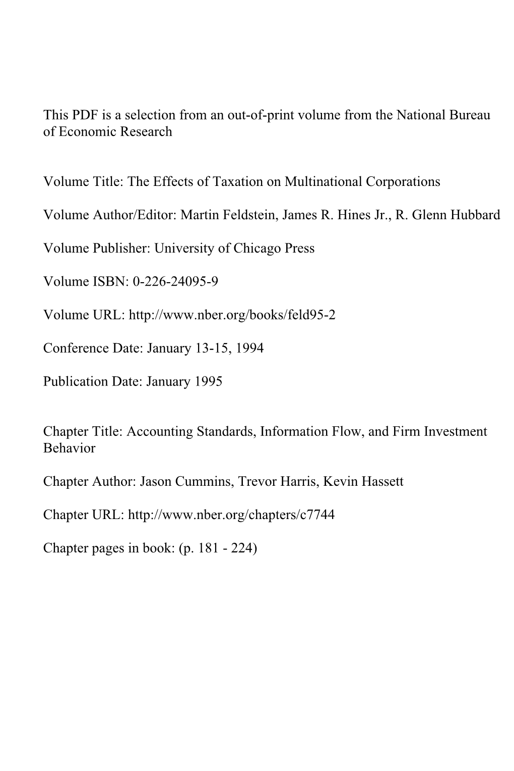 Accounting Standards, Information Flow, and Firm Investment Behavior