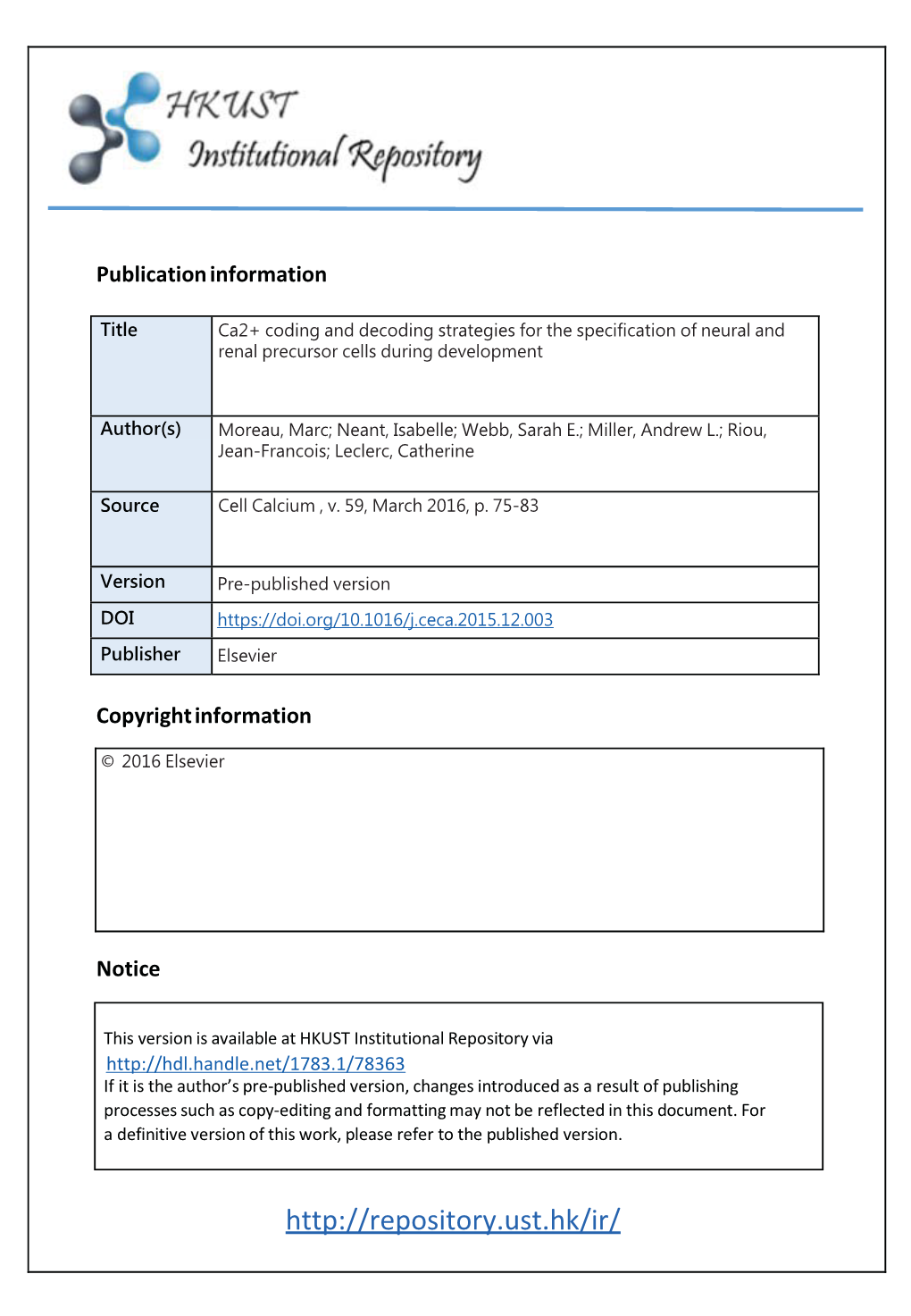 The HKUST Institutional Repository