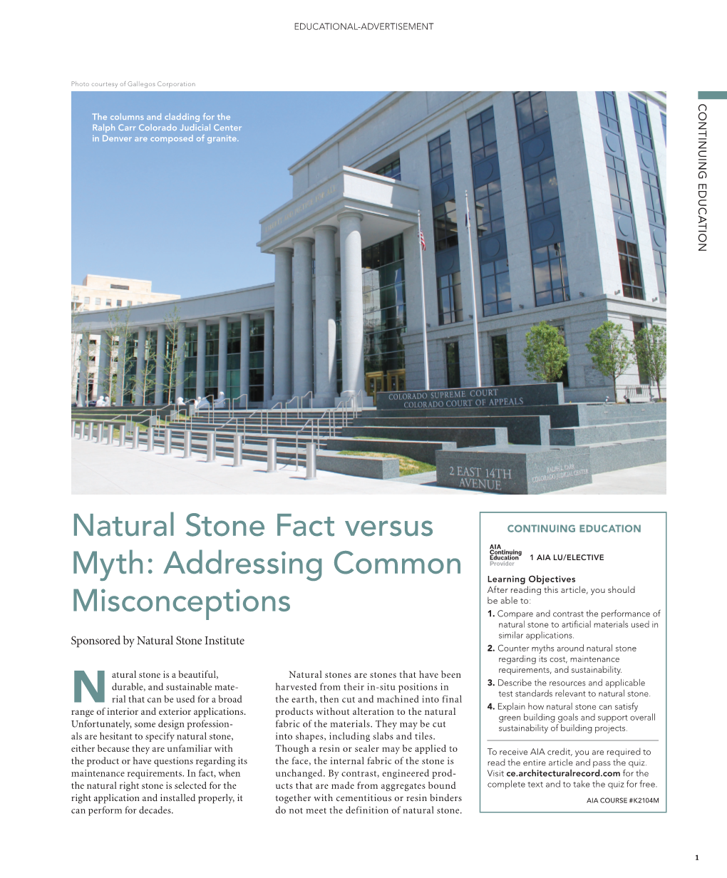 Natural Stone Fact Versus Myth: Addressing Common Misconceptions Educational-Advertisement