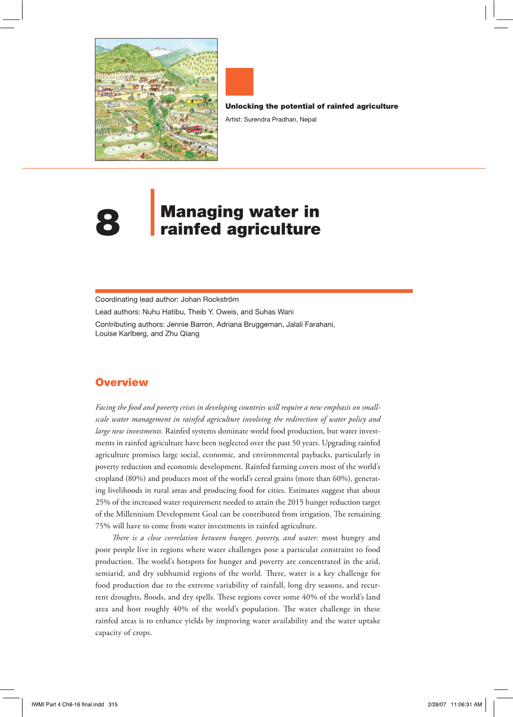 8 Managing Water in Rainfed Agriculture