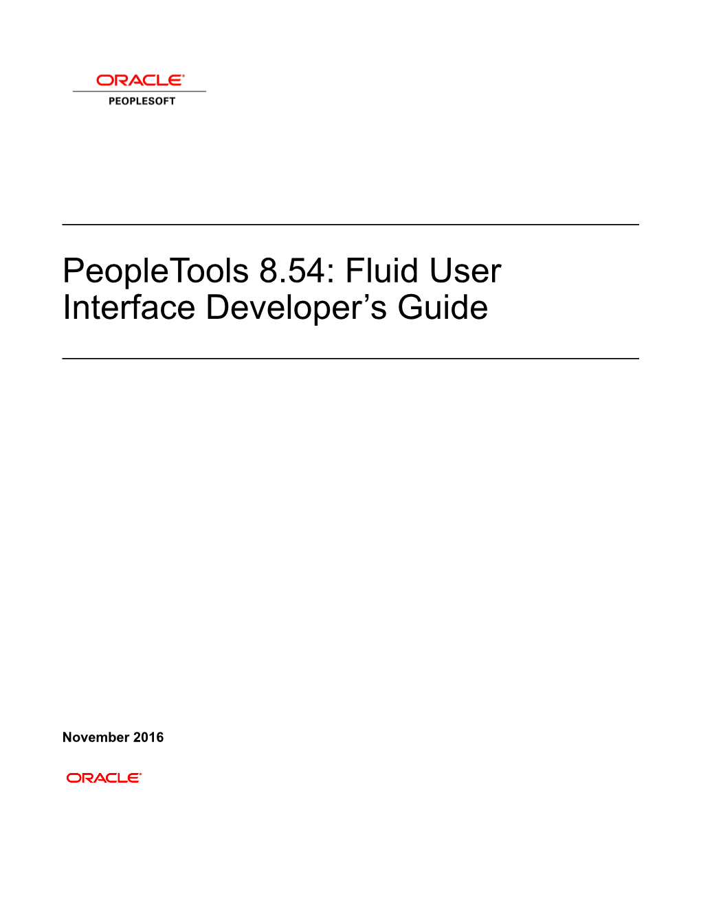 Peopletools 8.54: Fluid User Interface Developer’S Guide