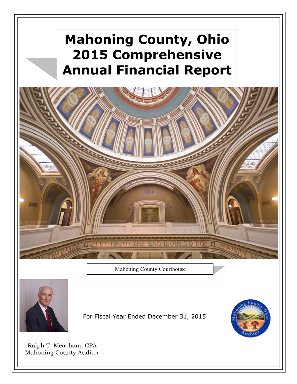 Mahoning County, Ohio 2015 Comprehensive Annual Financial