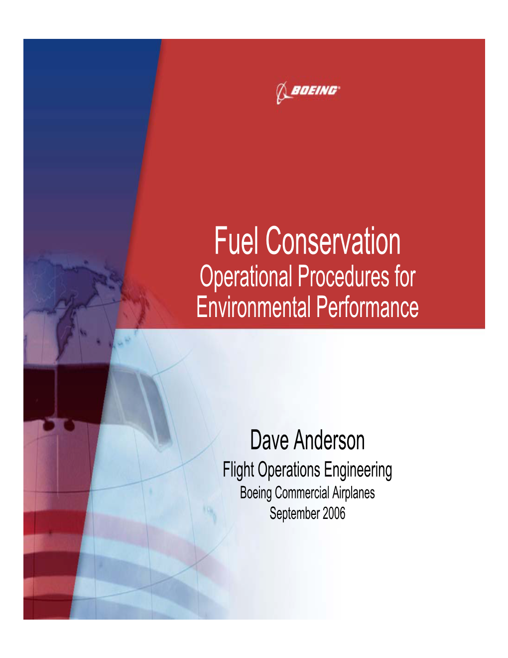 Fuel Conservation Operational Procedures for Environmental Performance