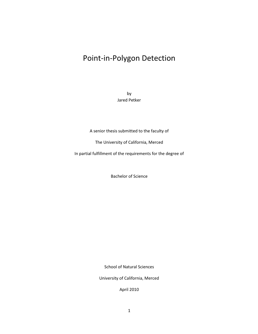 Point-In-Polygon Detection