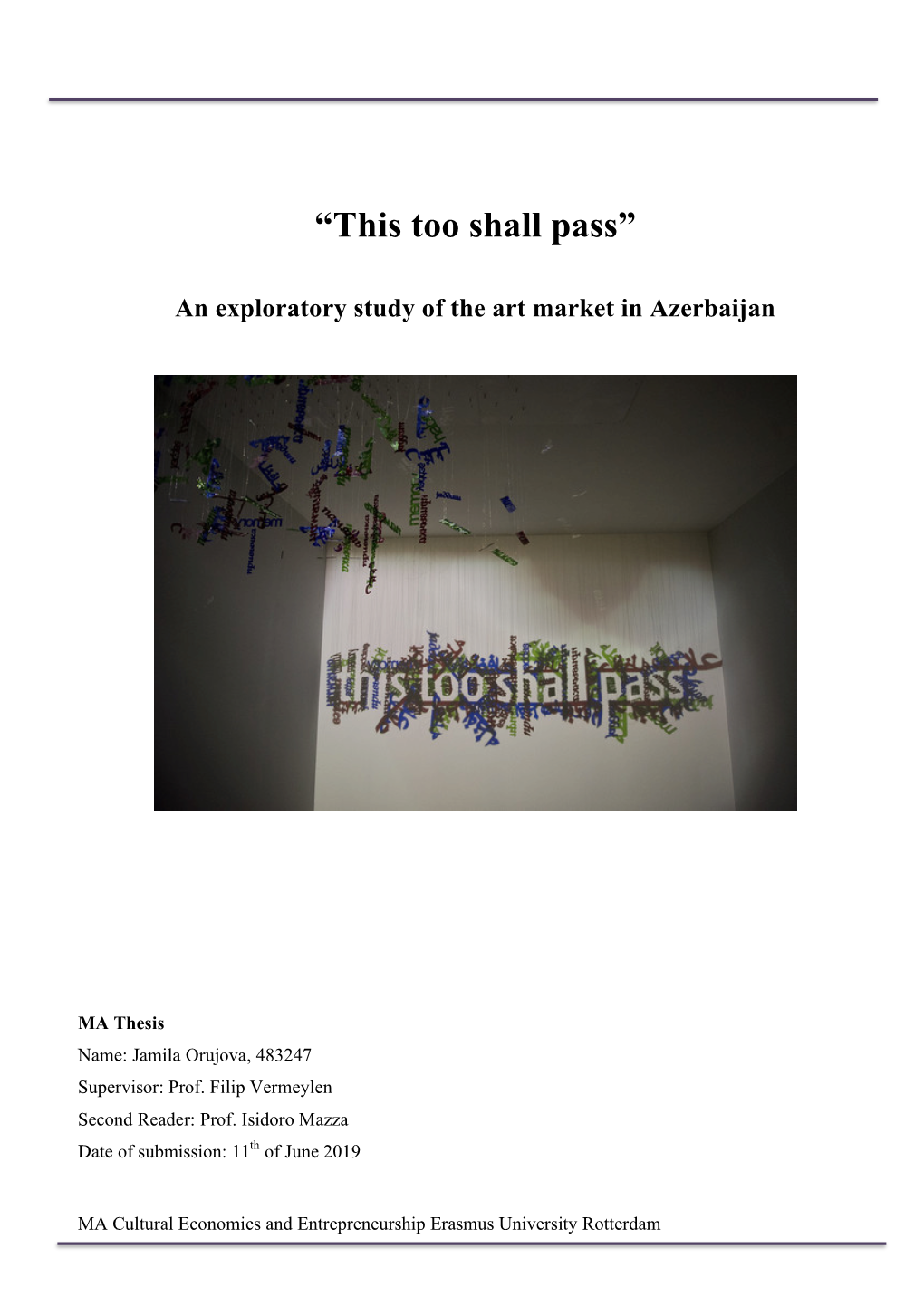 “This Too Shall Pass”