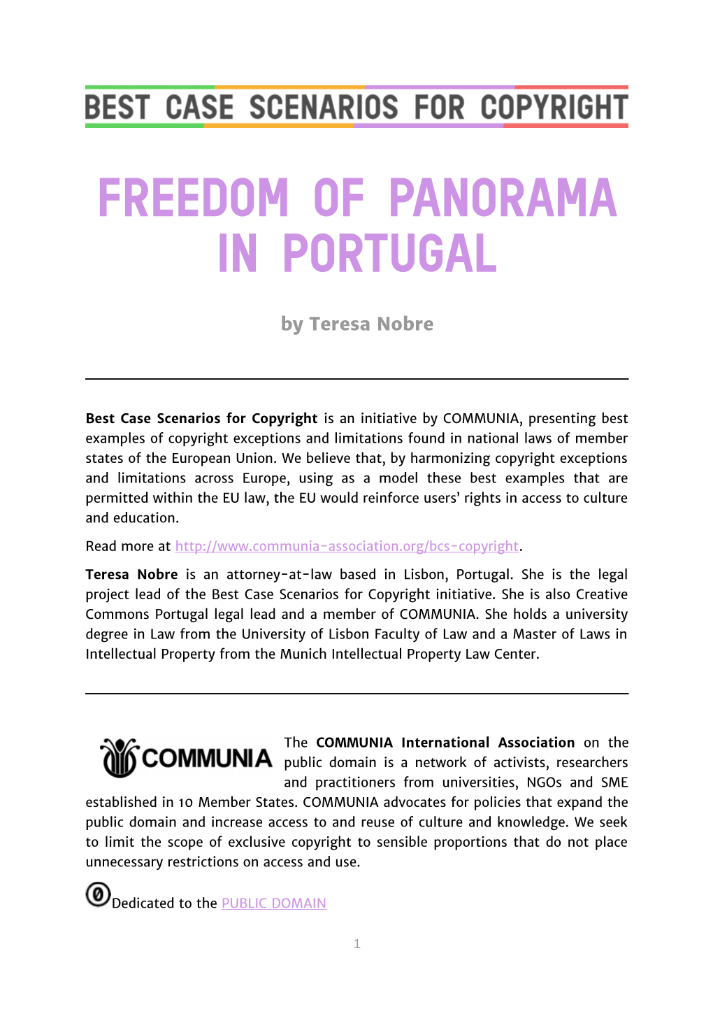 Freedom of Panorama in Portugal