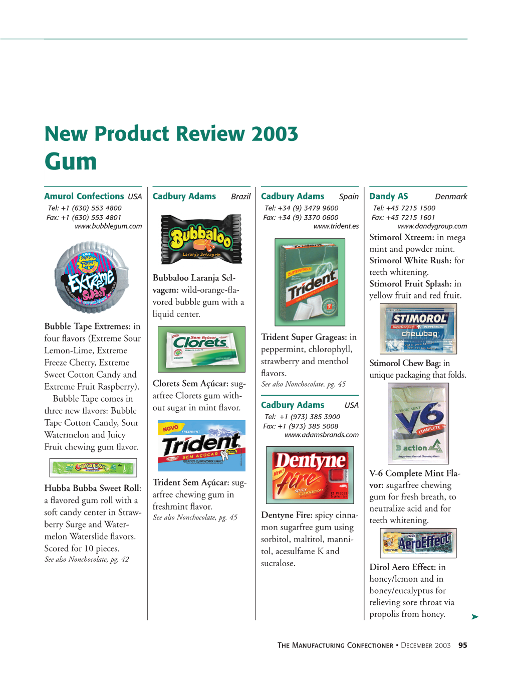 New Product Review 2003 Gum