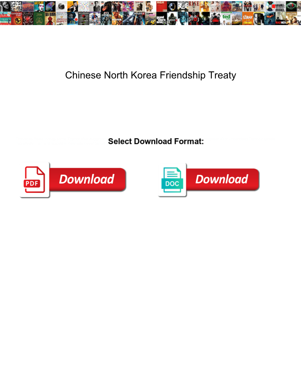 Chinese North Korea Friendship Treaty