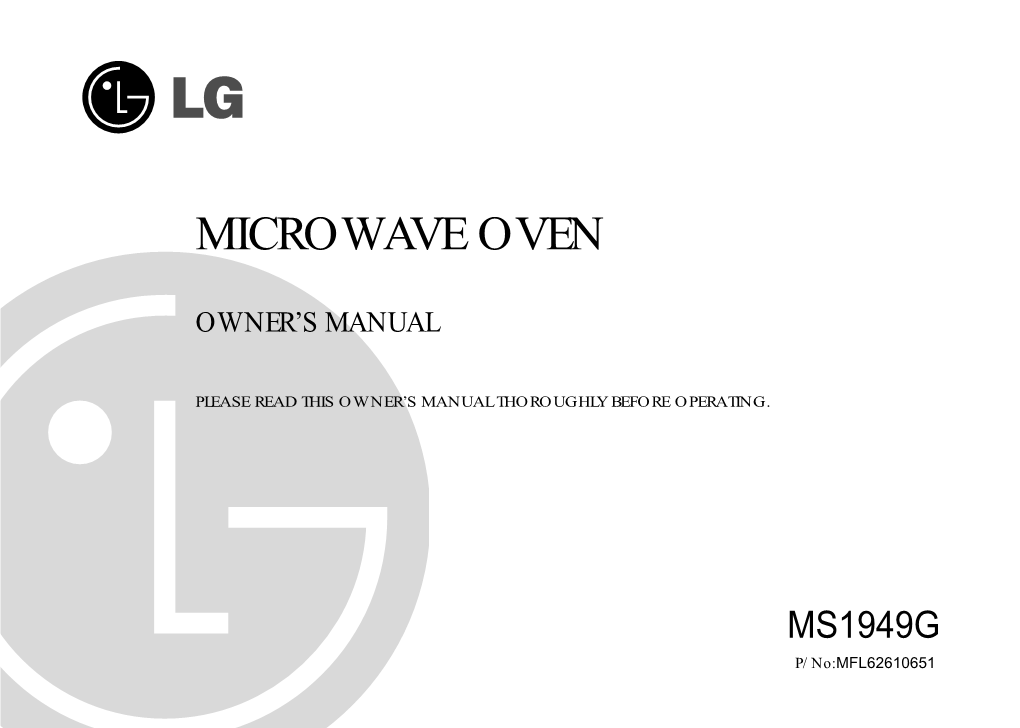 Microwave Oven Owner's Manual