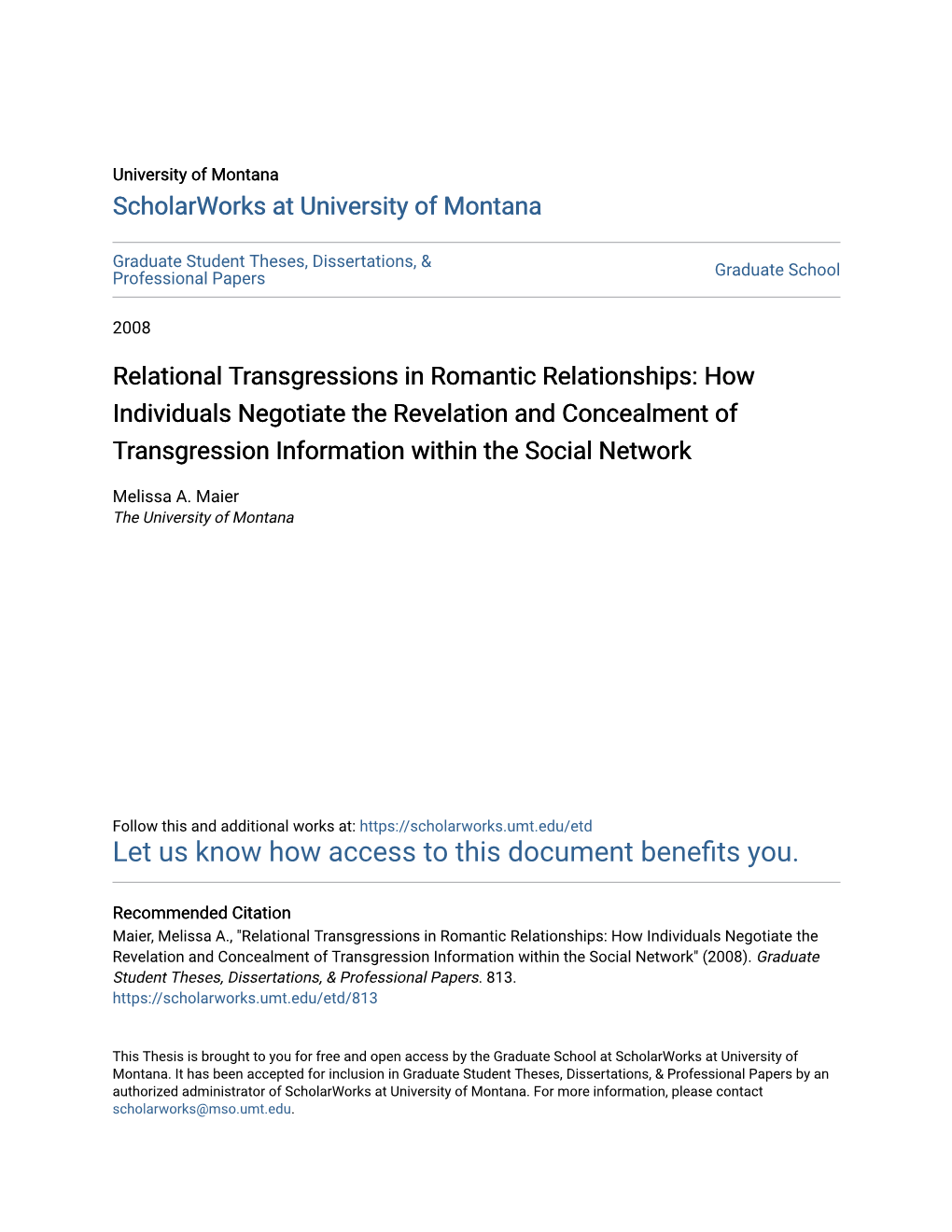 How Individuals Negotiate the Revelation and Concealment of Transgression Information Within the Social Network