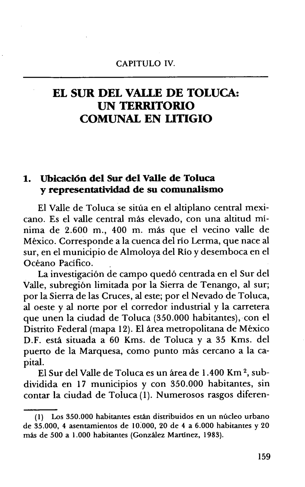 El Sur Del Valle De Toluca: Un Territorio Comunal En Litigio