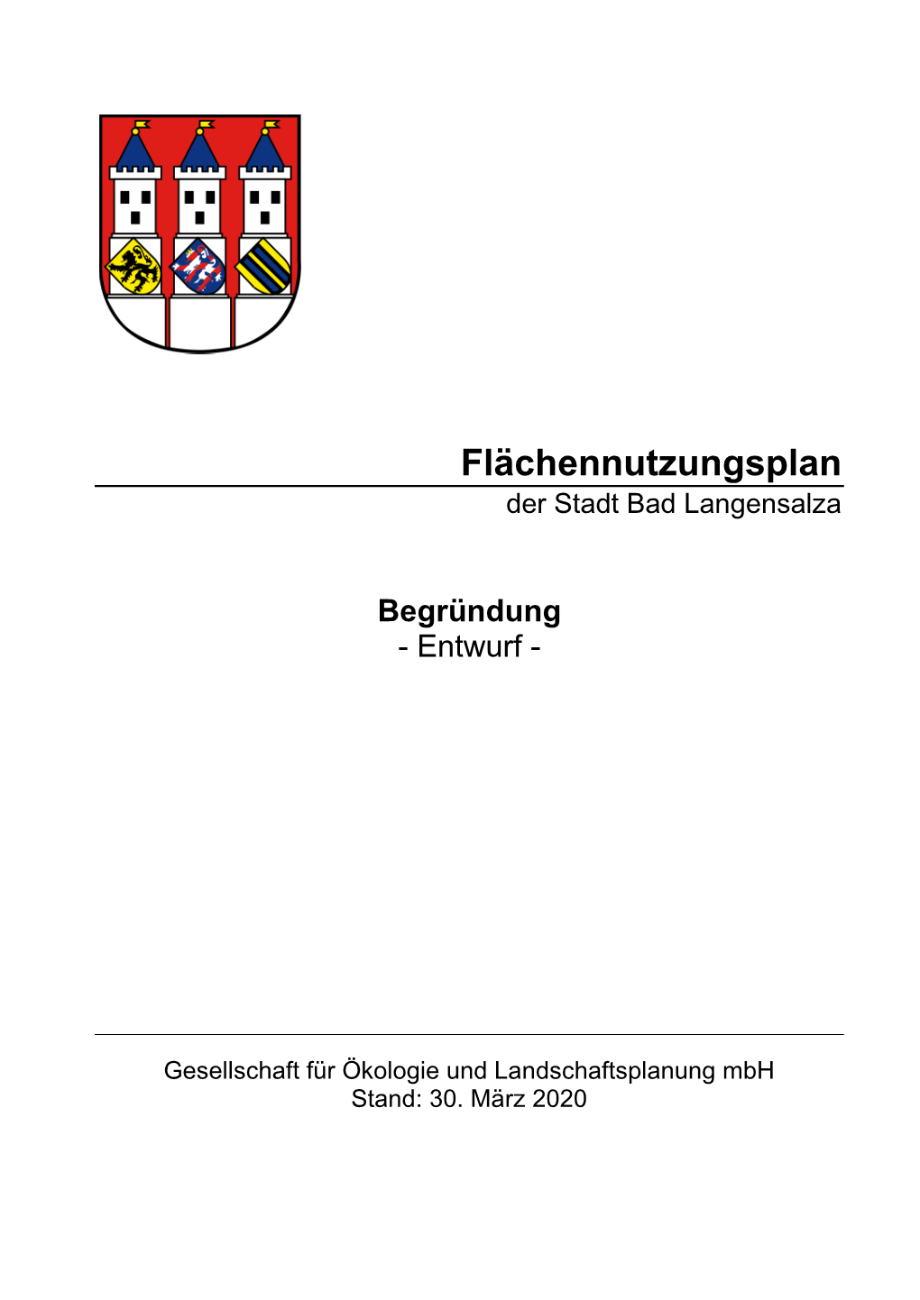 FNP Bad Langensalza, Vorentwurf-Begründung