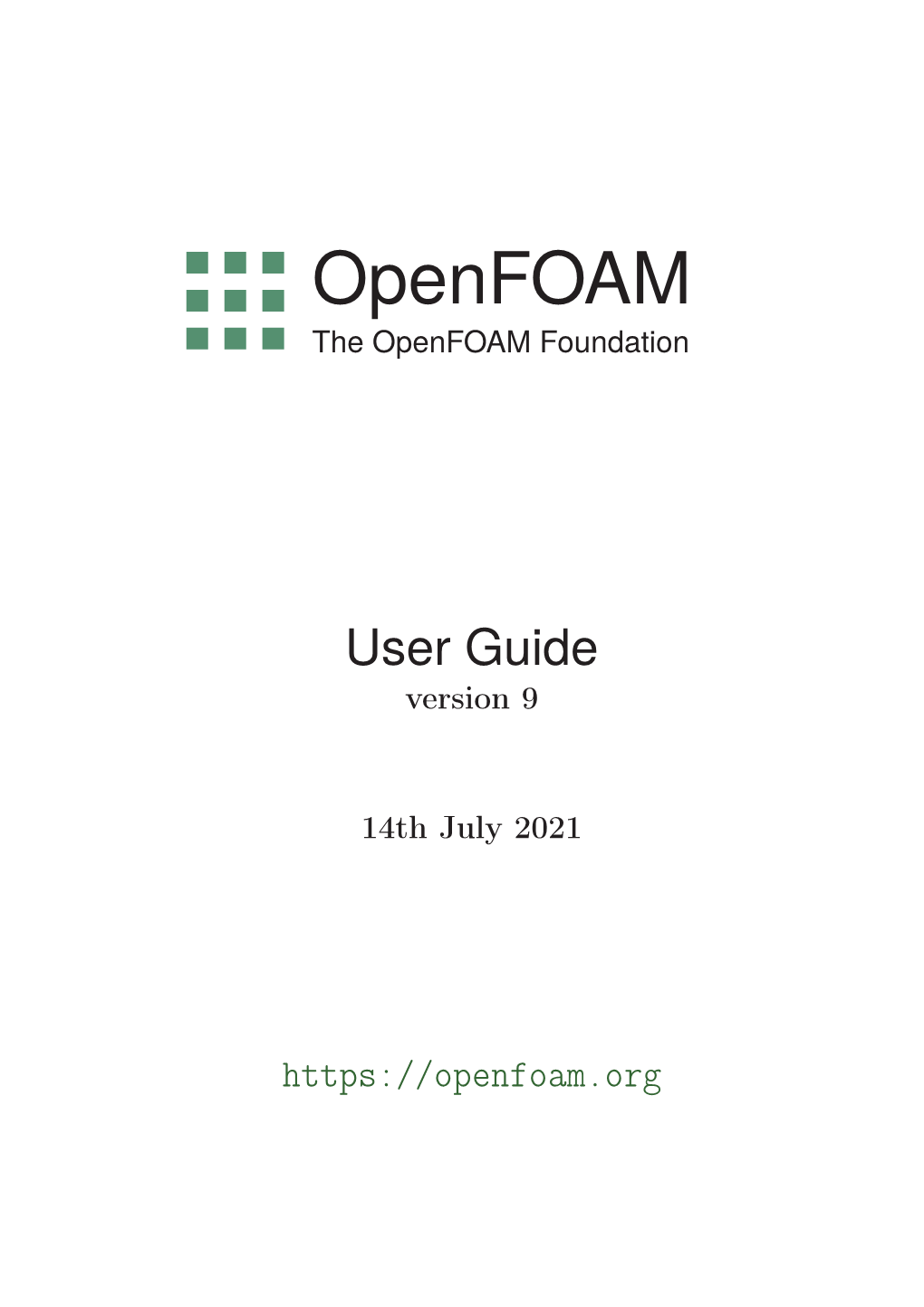 Openfoam User Guide, Version 9