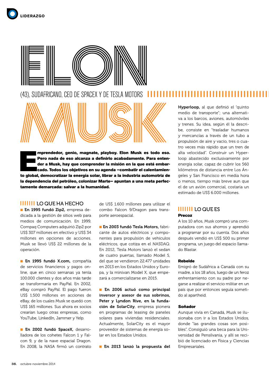 (43), Sudafricano, CEO De Spacex Y De Tesla Motors