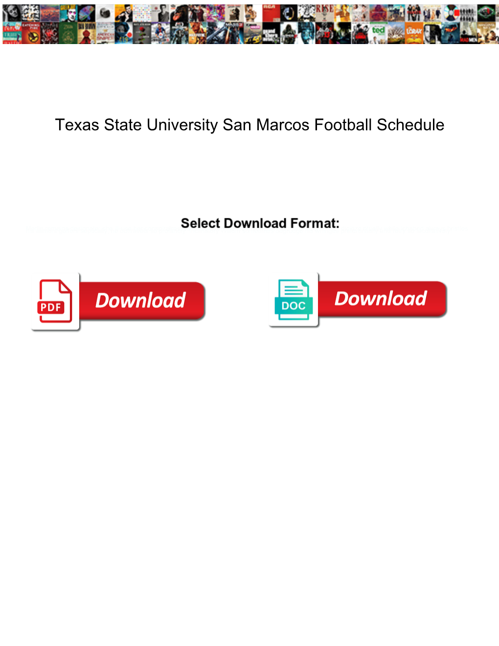 Texas State University San Marcos Football Schedule