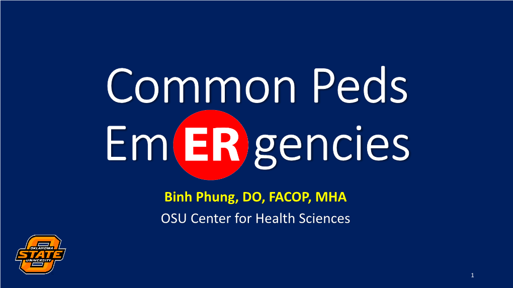Common Pediatric Emergencies