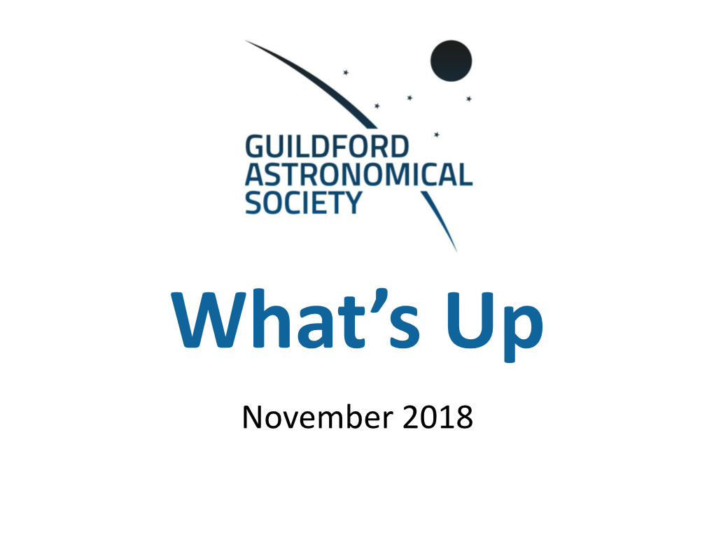 November 2018 What’S up Constellations in October