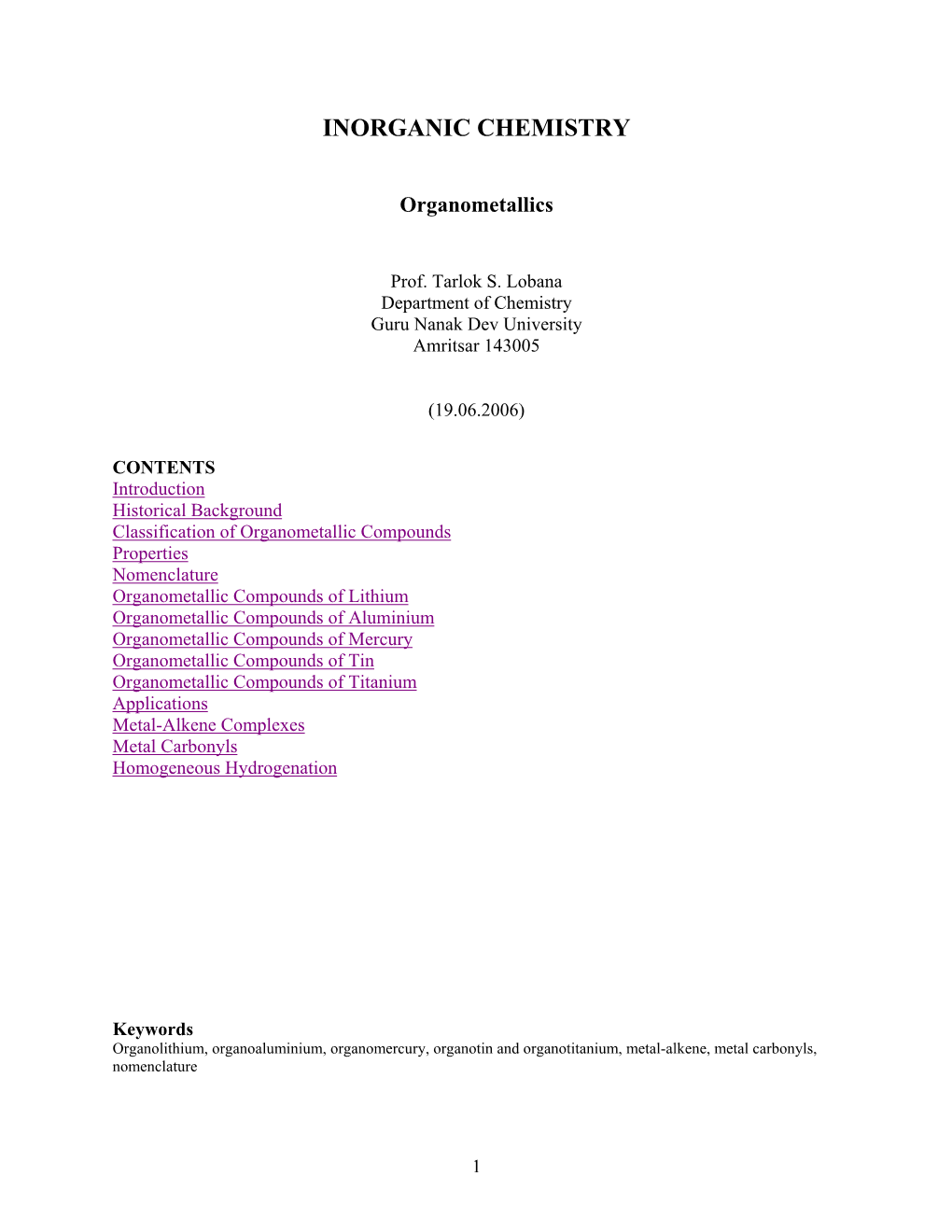 Inorganic Chemistry