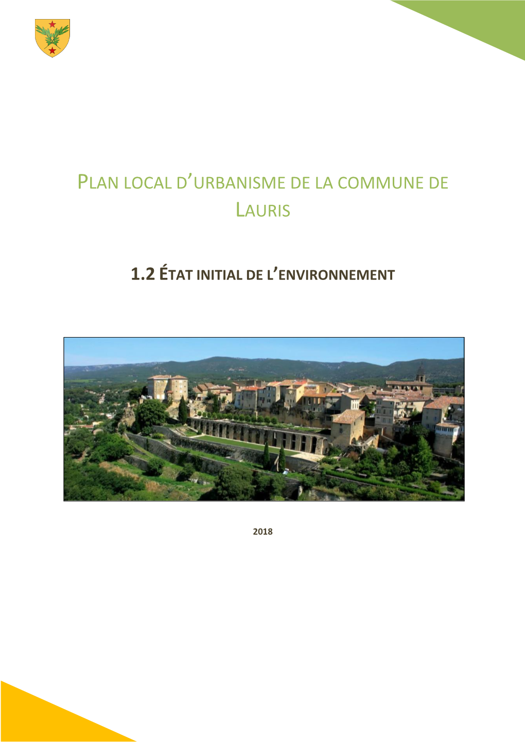 Plan Local D'urbanisme De La Commune De Lauris