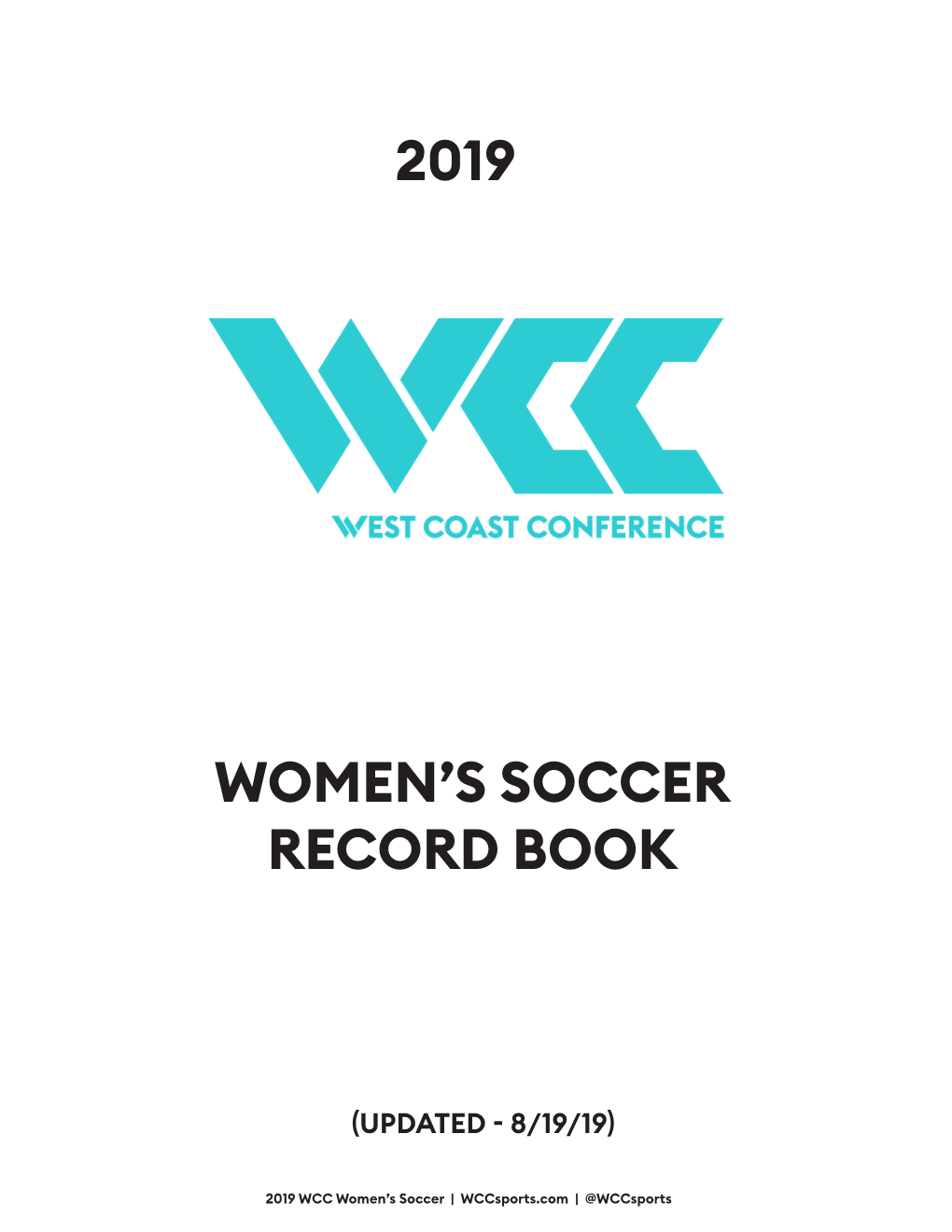 2019 Women's Soccer Record Book