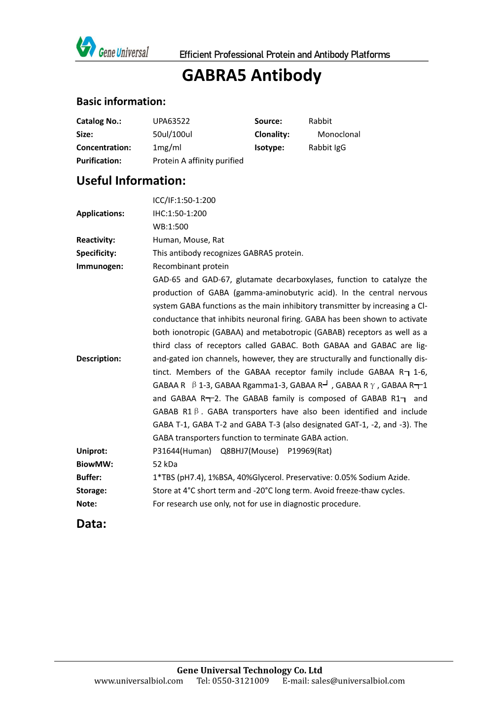 GABRA5 Antibody