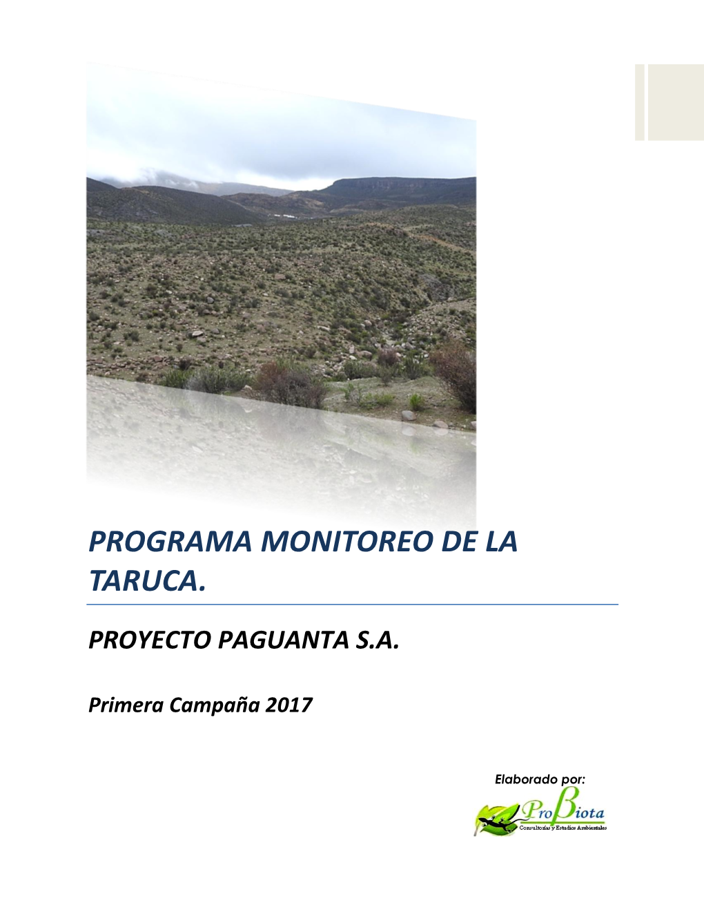 Programa Monitoreo De La Taruca