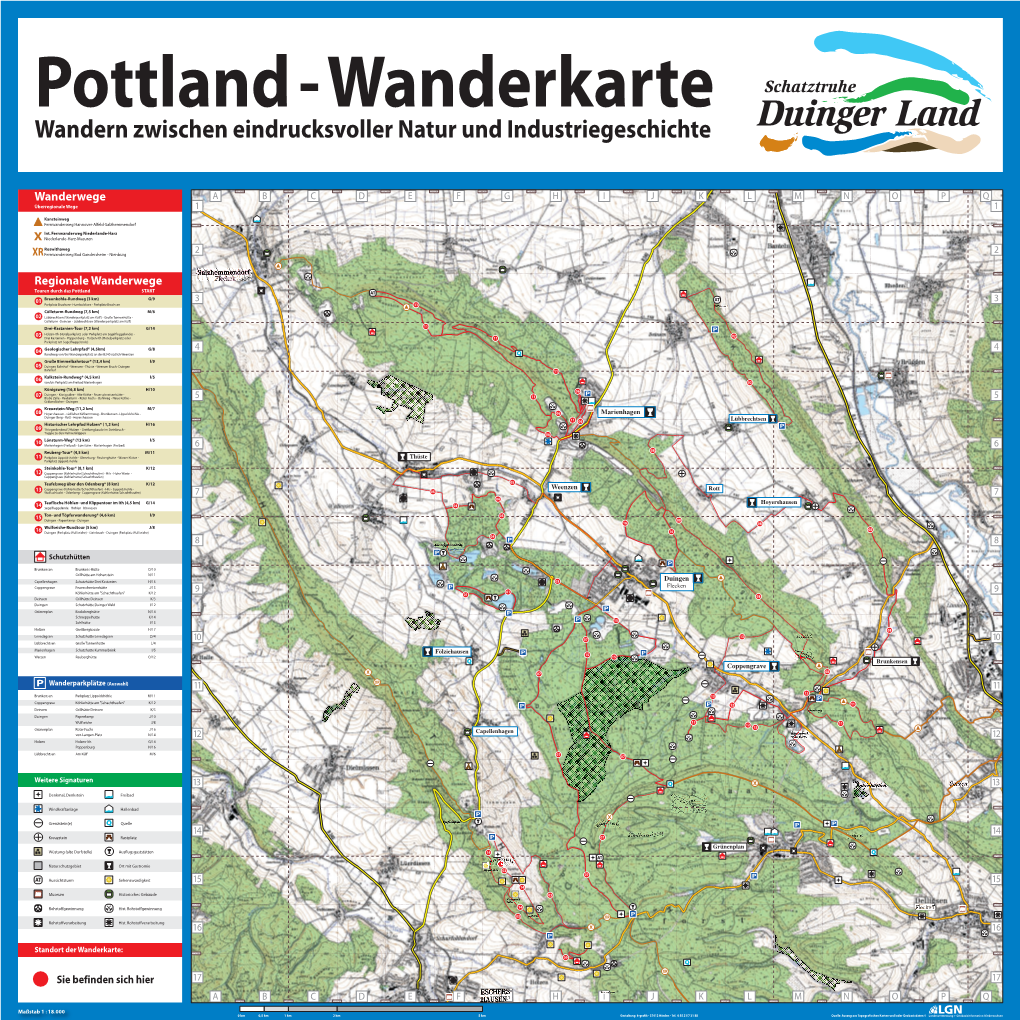 Wanderkarte Schatztruhe Wandern Zwischen Eindrucksvoller Natur Und Industriegeschichte Duinger Land