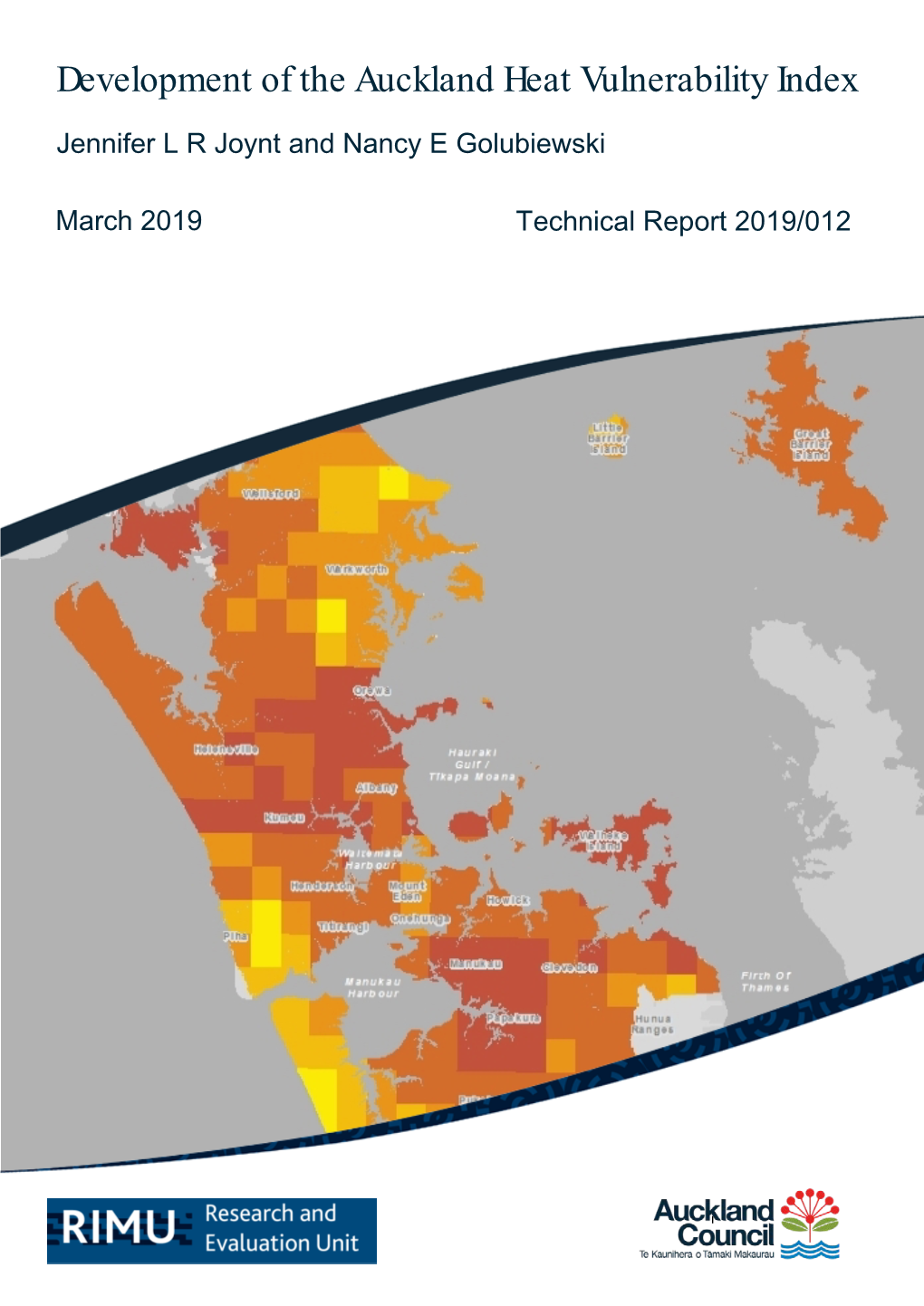 Development of the Auckland Heat Vulnerability Index