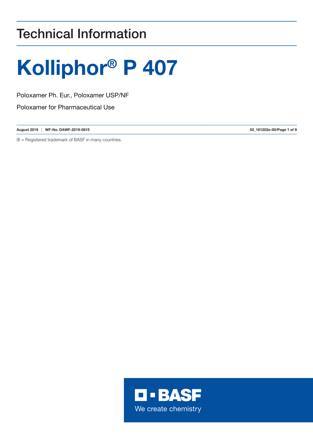 Kolliphor® P 407