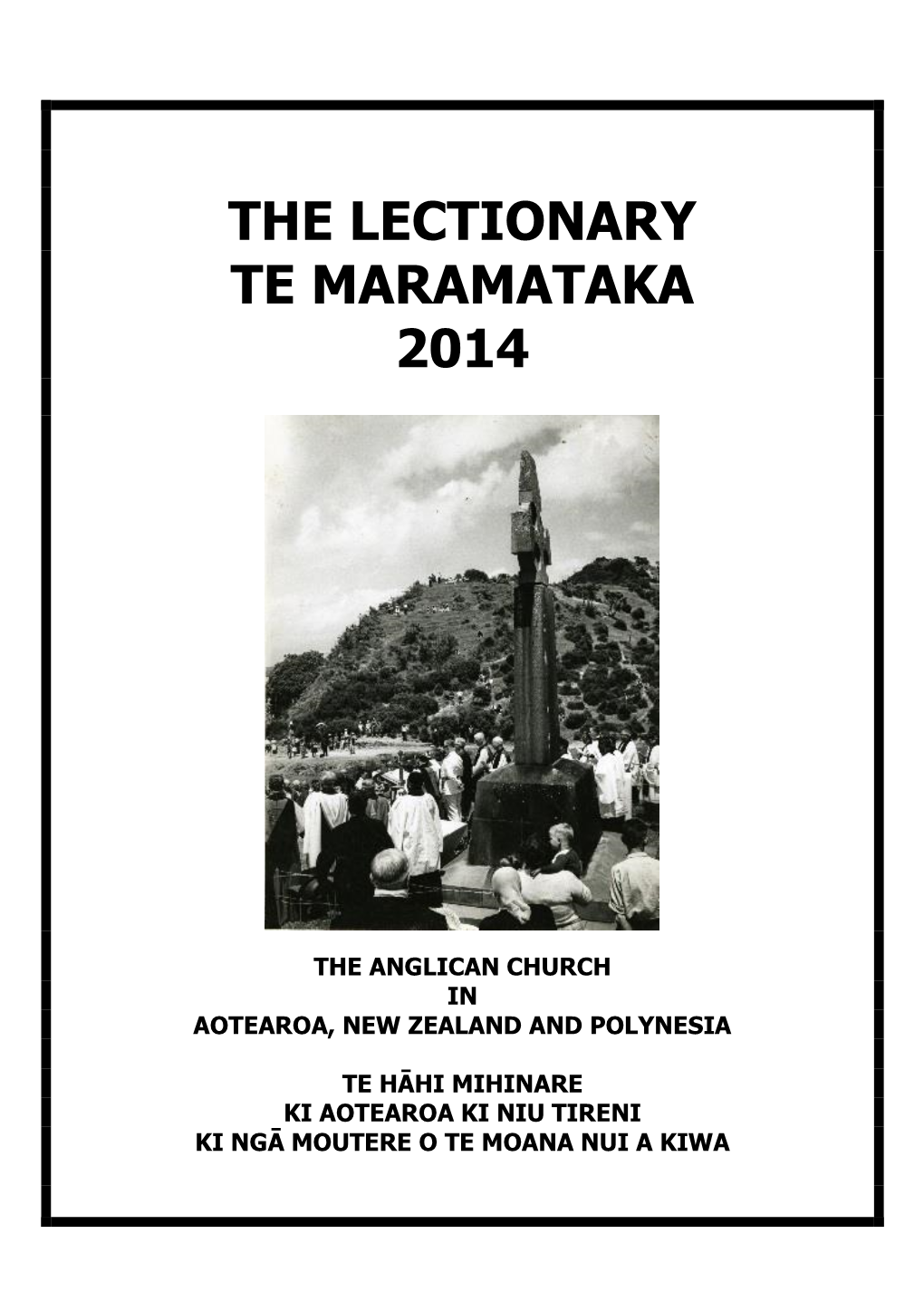 The Lectionary Te Maramataka 2014
