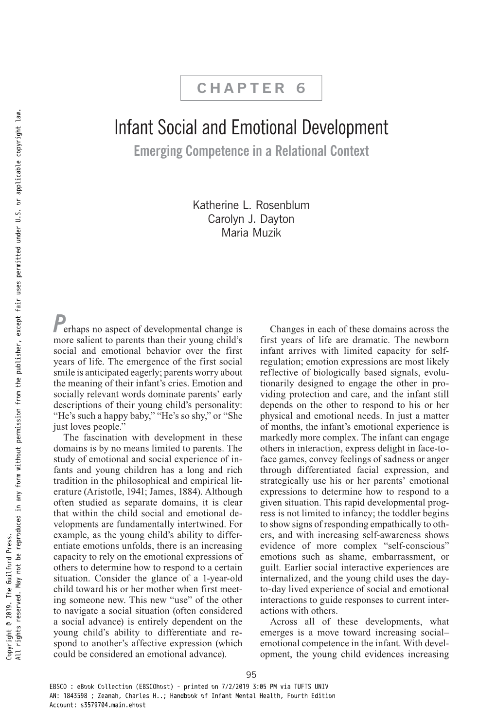 Infant Social and Emotional Development Emerging Competence in a Relational Context