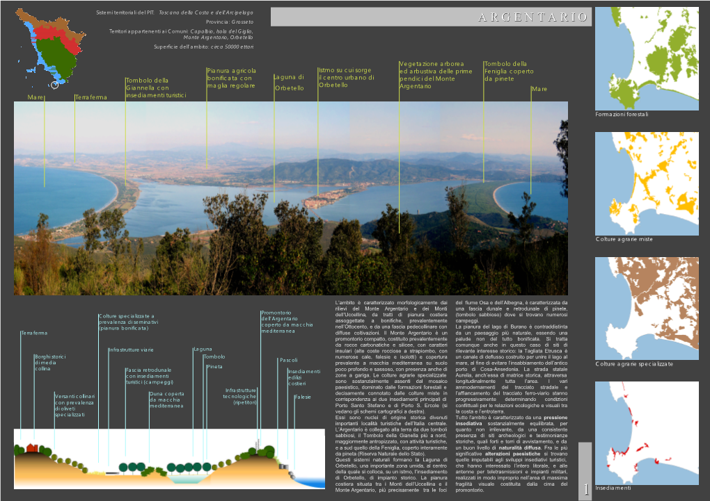 A R G E N T a R I O Territori Appartenenti Ai Comuni: Capalbio, Isola Del Giglio, Monte Argentario, Orbetello Superficie Dell’Ambito: Circa 50000 Ettari