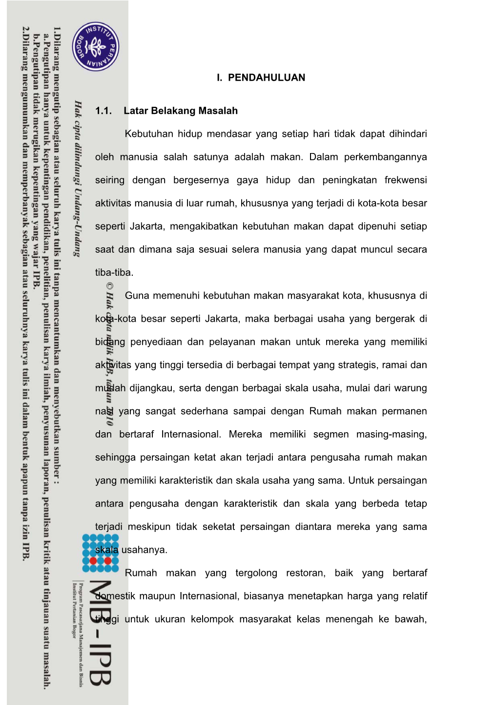 Analisis Karakteristik Usaha Warung Tegaldi Kebayoran