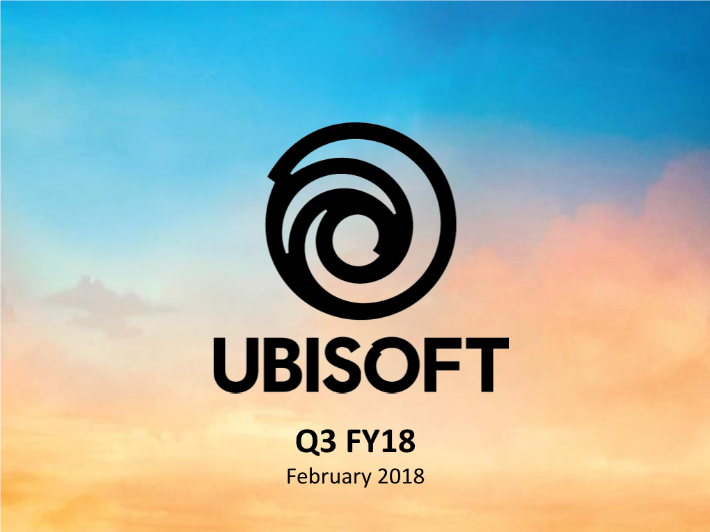 Ubisoft Q3 FY18