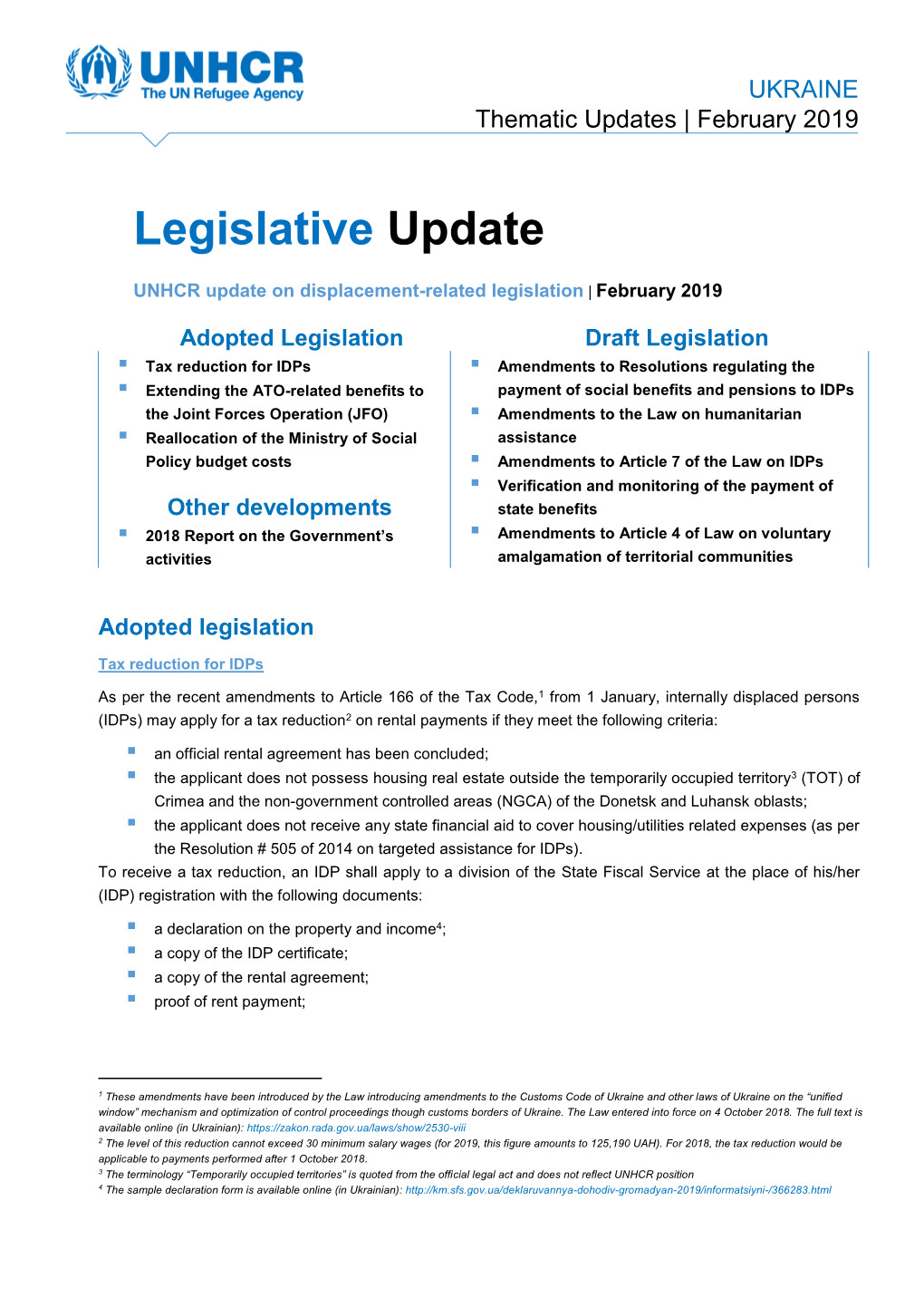 Legislative Update